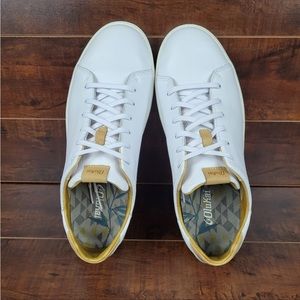 Olukai Lae'Ahi Li 'Ili White Leather Leather Lace-Up Sneakers Mens, Worn once!
